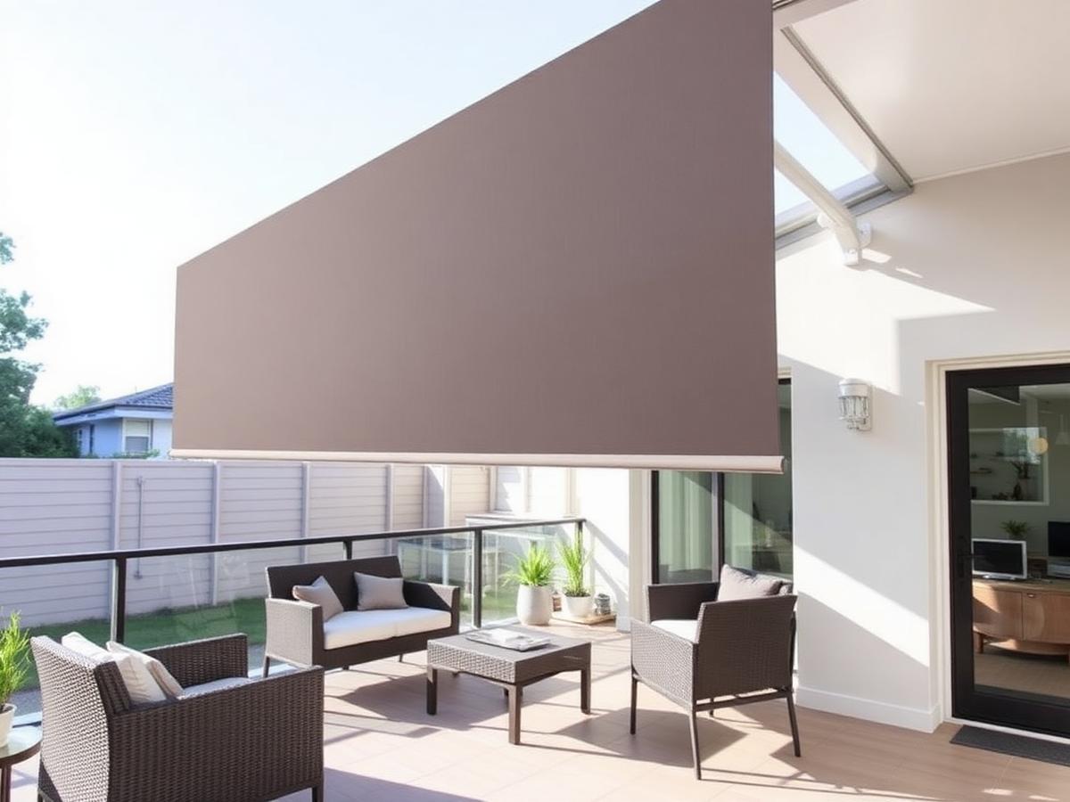 Outdoor café blinds