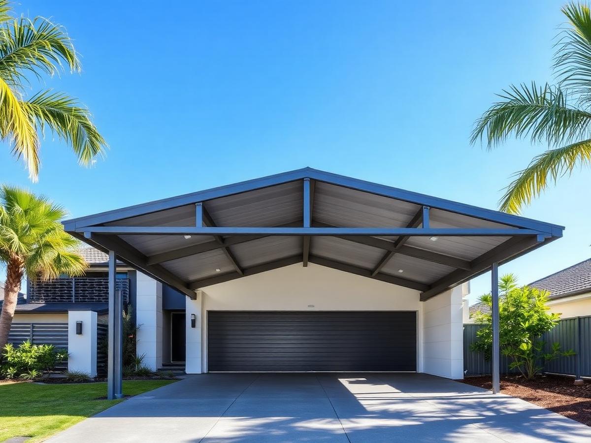 Gable steel carport